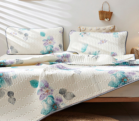 夢瑞福天然乳膠涼席三件套1.8米